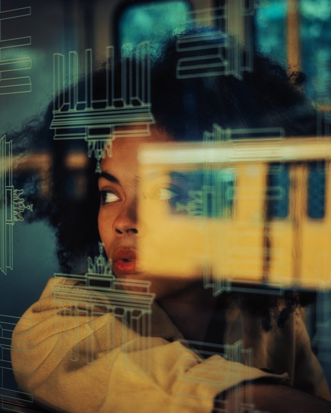 girl on train